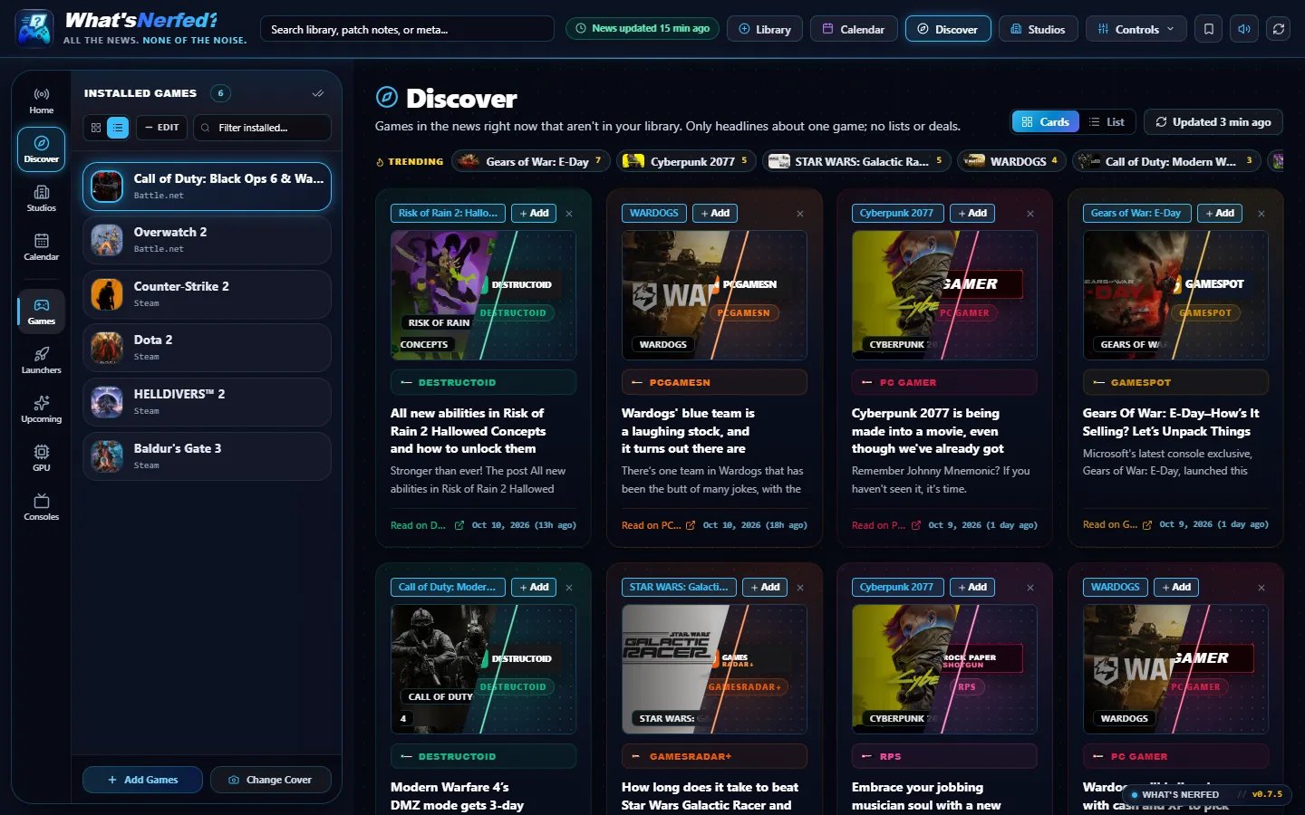 Discover screenshot